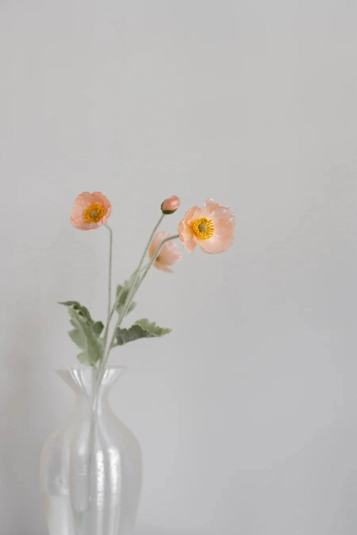 Bloom Objects - Artificial Peach Poppy 02-131 - Peach Dekoration 