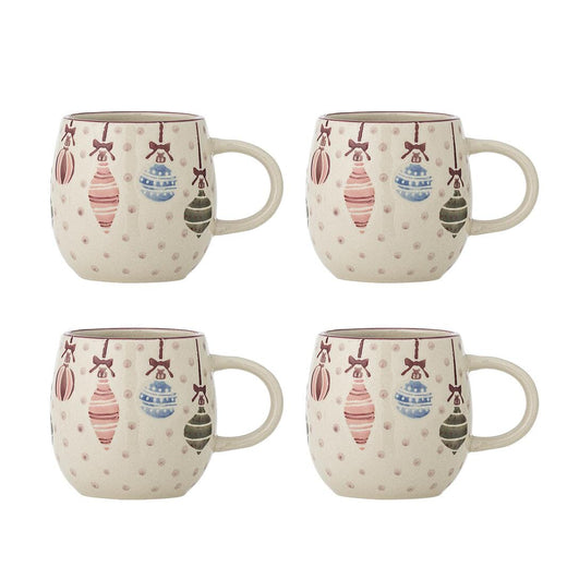 Bloomingville - Ornamentia Krus, Rød, Stentøj 82063283 - Red
