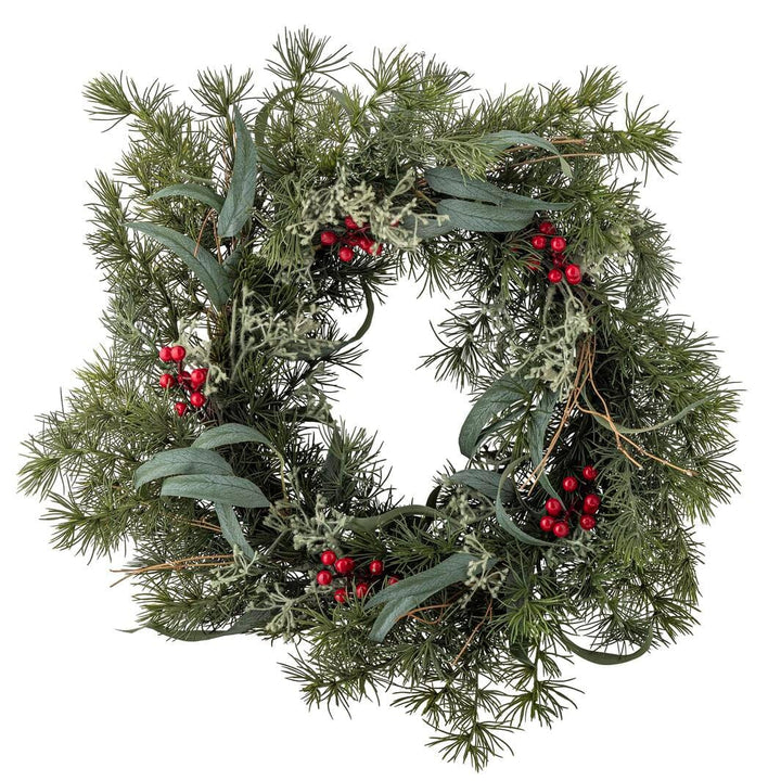 Bloomingville - Pine Krans, Grøn, Kunstige Blomster 82072344 - Green