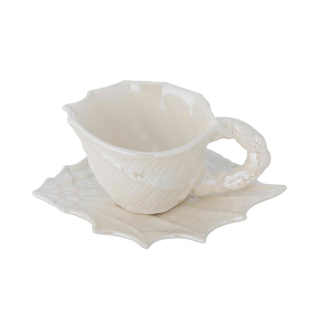 Bloomingville - Shellie Kop m/underkop, Hvid, Stentøj 82072685 - White