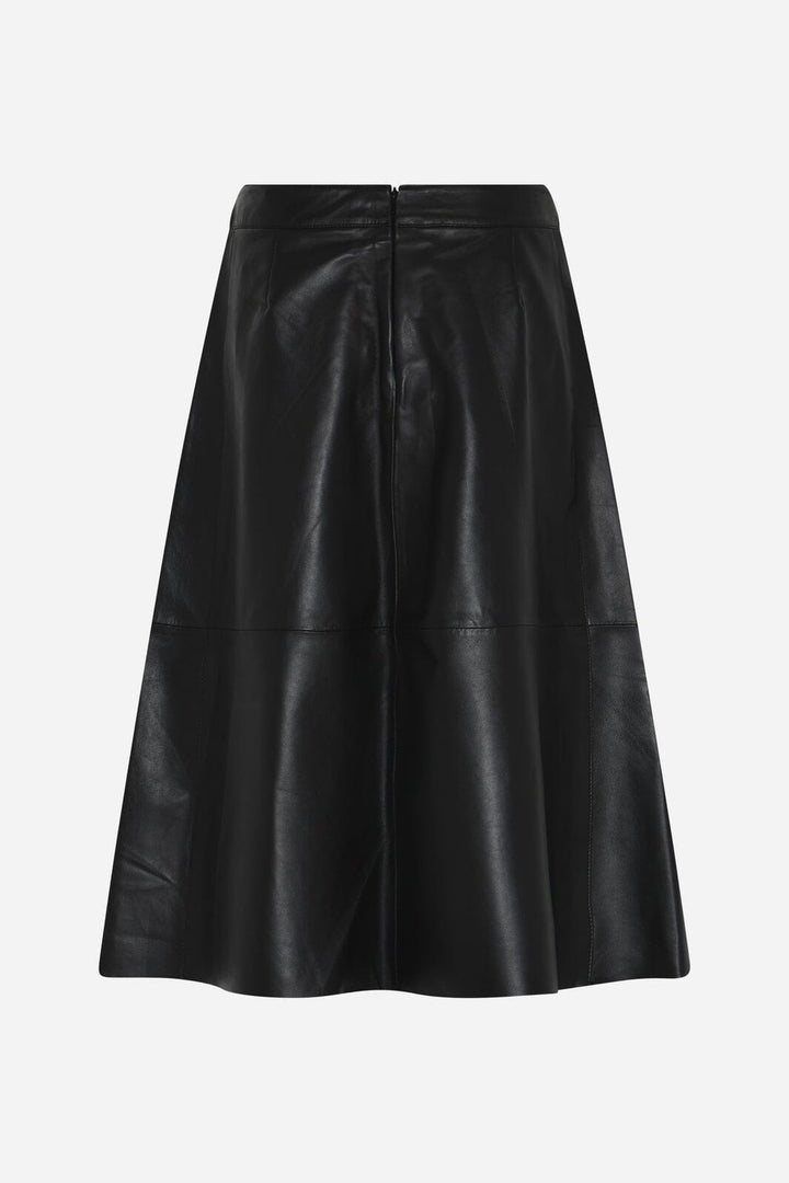 Bruuns Bazaar - Softibbireni Leather Skirt BBW5202 - Black