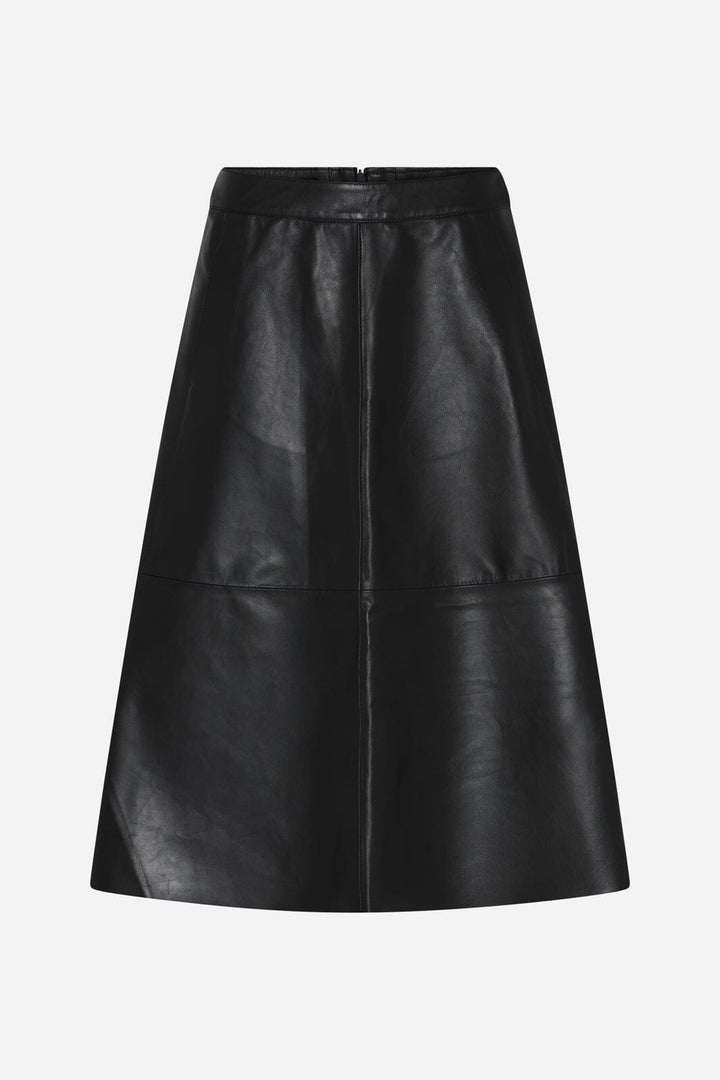 Bruuns Bazaar - Softibbireni Leather Skirt BBW5202 - Black