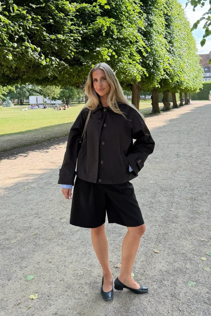 BYIC - Avaic Short Trenchcoat A2519 - Black Jakker 