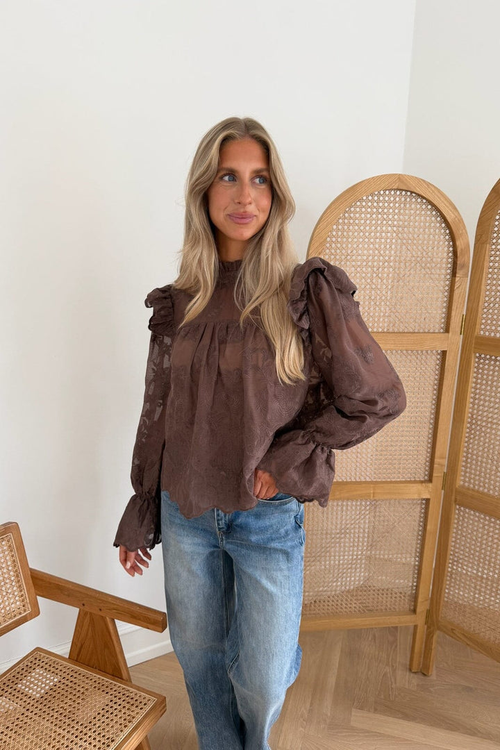 BYIC - Ellinoric Lace Shirt 2550 - Vintage Brown
