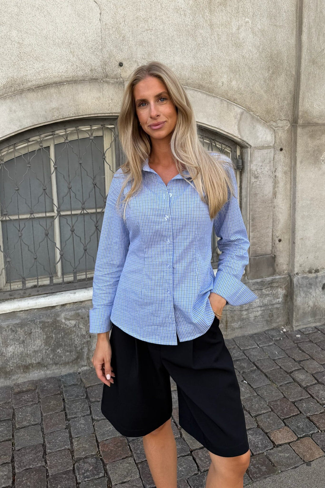 BYIC - Siljeic Shirt A25127 - Blue White Checks Skjorter 