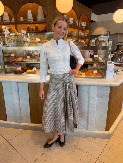 Byic - Siriic Midi Skirt A25477 - Brown Checks Nederdele 