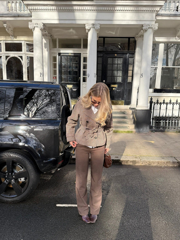 BYIC - Veraic Trenchcoat A25104 - Brown Checks Jakker 