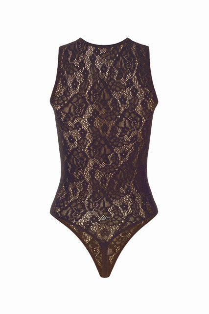 Wolford - Infinite Rose Net String Body 79349 - 4870 Dark Wood