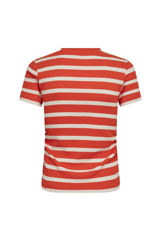 Co´Couture - 43015 Grannycc Gathering Stripe Tee 503903 - 00028 - Offwhite Flame