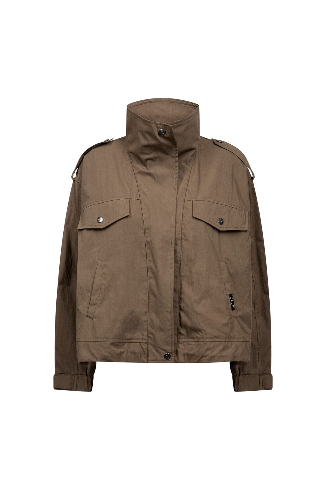 Co´Couture - Alinacc Double Funnel Neck Jacket 500810 - 20002 - Brown