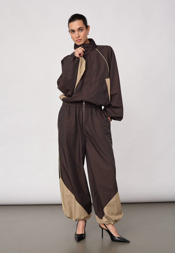 Co´Couture - Aloracc Block Pant 500847 - 20003 - Dark Brown Bukser 