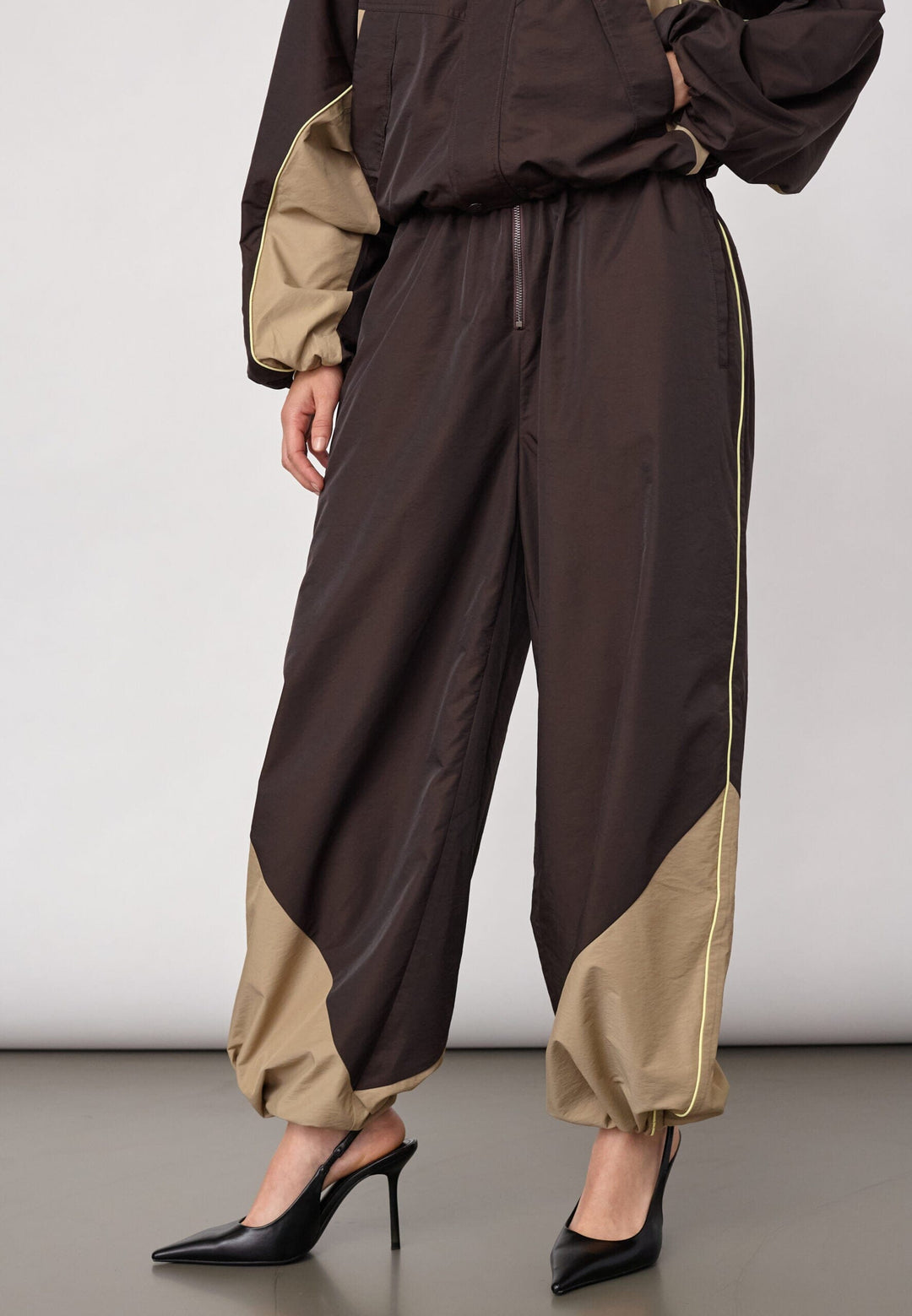 Co´Couture - Aloracc Block Pant 500847 - 20003 - Dark Brown Bukser 