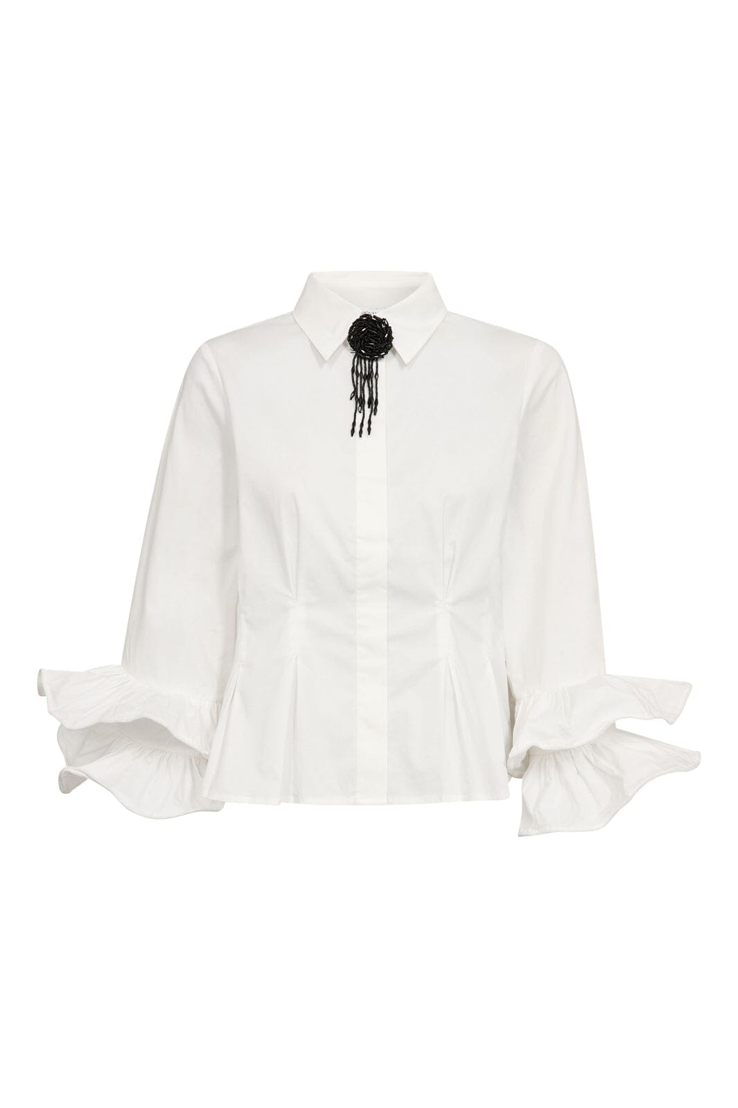 Co´Couture - Halencc Flare Pleat Shirt 500789 - 10001 - White
