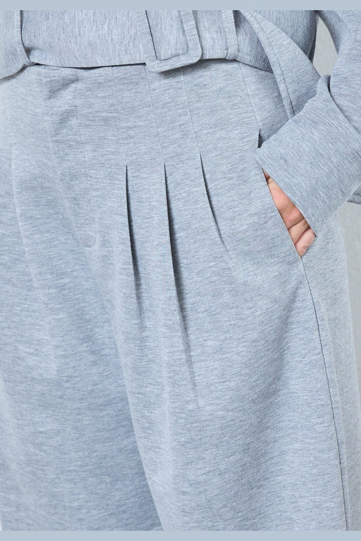 Co´Couture - Lancecc Pleat Sweatpant 41020 - 57 - Grey Melange