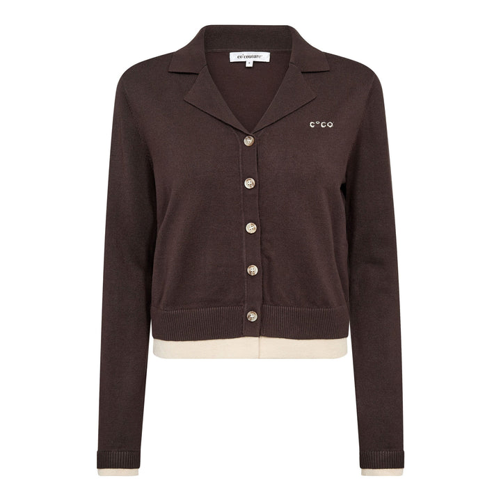 Co´Couture - Luecc Ls Cardigan 500215 - 20003 - Dark Brown Cardigans 