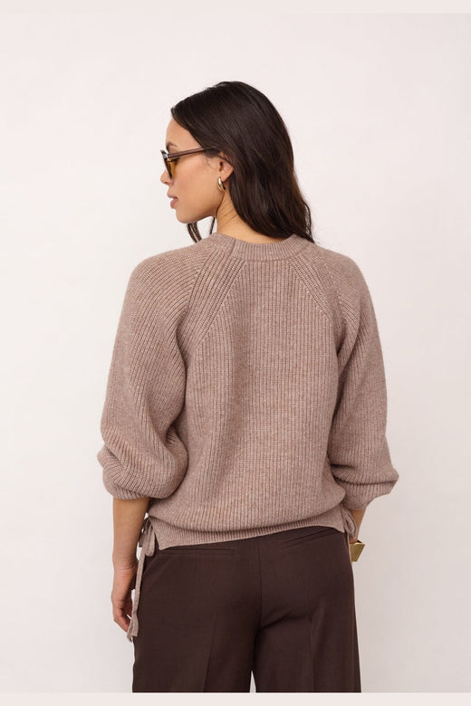 Co´Couture - Rowcc Braid String Knit 500081 - 20014 - Mink