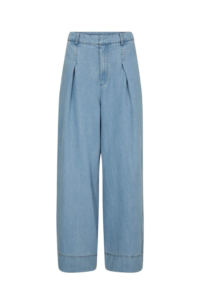 Co´Couture - Tillycc Pleat Pant 41157 - 114 - Fade Denim