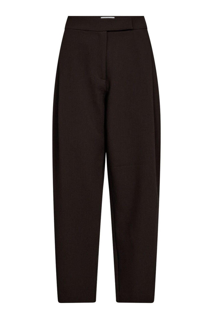 Co´Couture - Volacc Carrot Pleat Pant 31560 - 145 - Dark Brown Bukser 