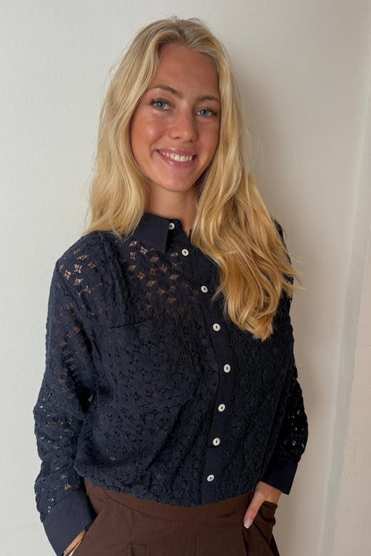 Continue - Charlotte Lace 15360 - Navy Blue Bluser 
