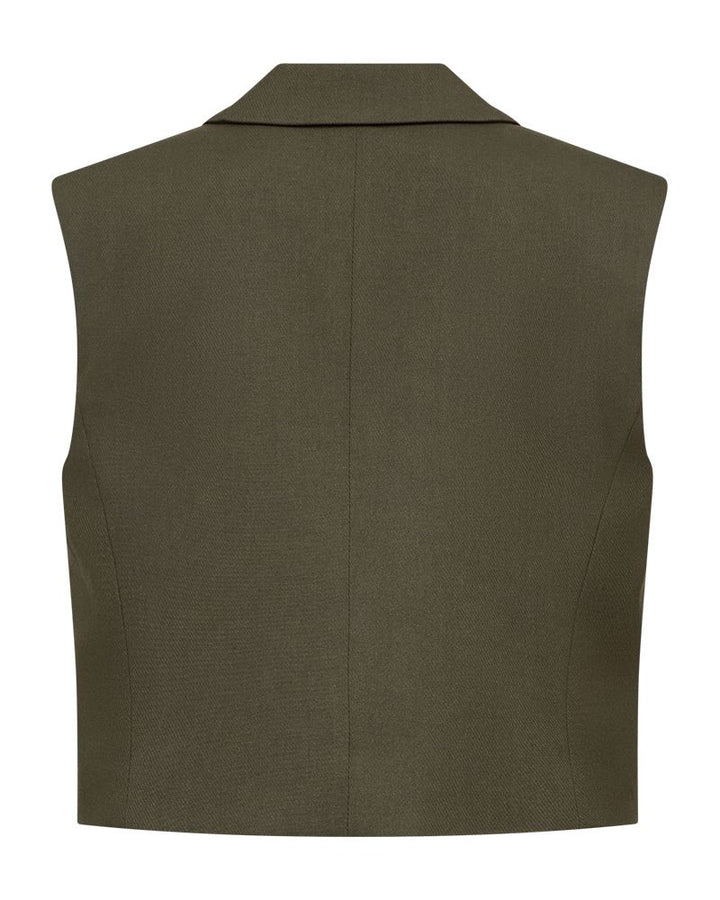 Copenhagen Muse - Cmtailor-short-waistcoat 203883 - 8705 Ivy Green Melange 