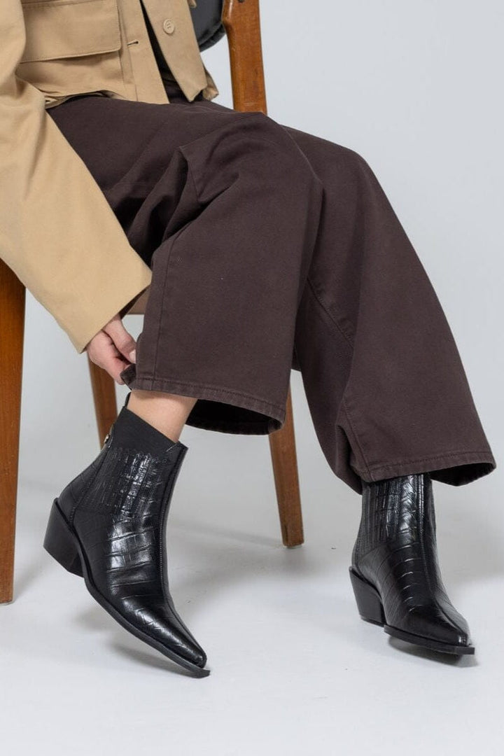 Copenhagen Shoes - The Walking Boot Leather Cs8802 - 0001 - Black Støvler 