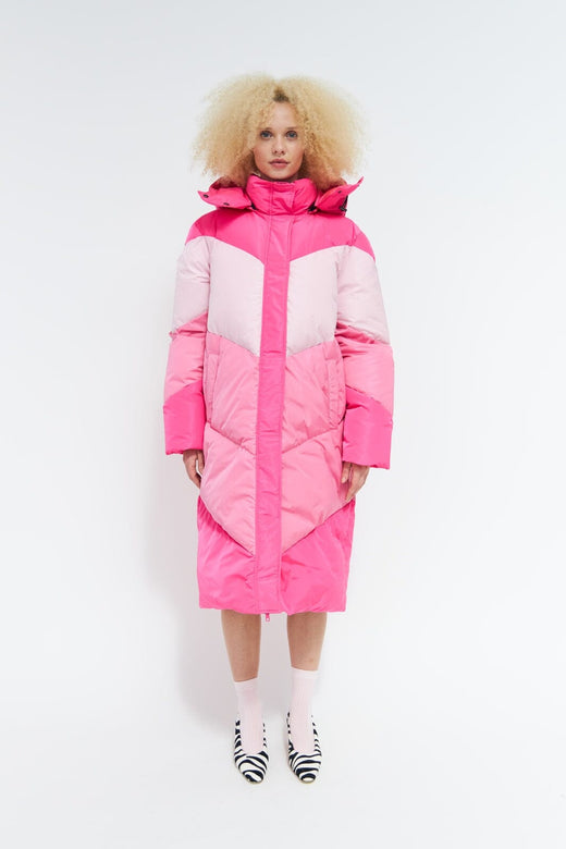 Cras - Cami Puffer Jacket C240346 - Light Pink Combo