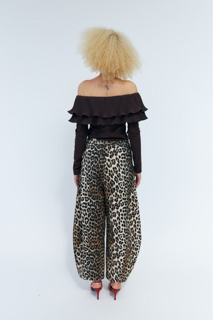 Cras - Flounce Blouse C499 - Chocolate Martini
