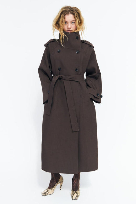 Cras - Leonora Trenchcoat C768 - Dark Brown