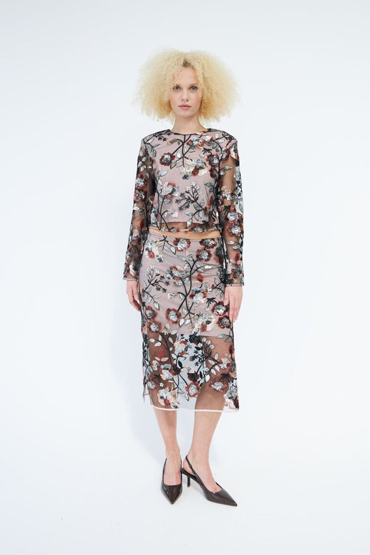 Cras - Queen Skirt C486 - Rose Sequin