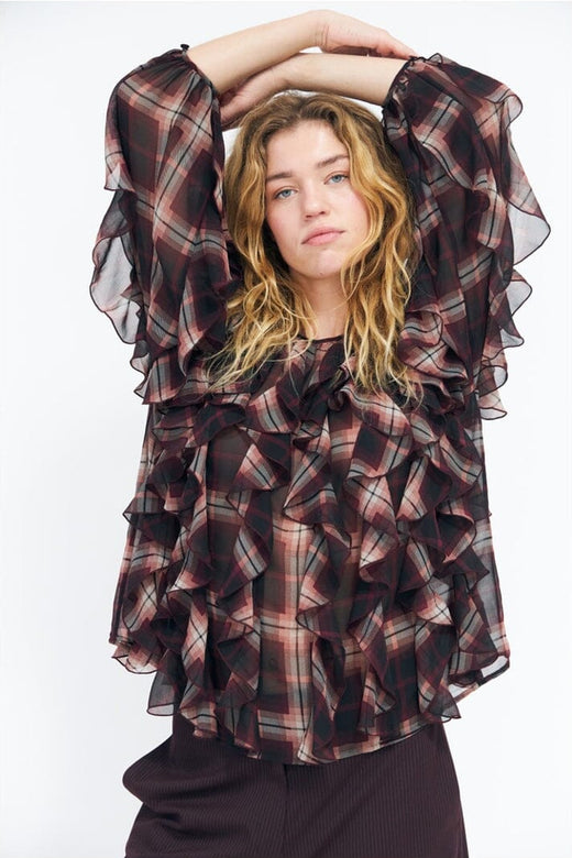 Cras - Rya Blouse C2402024 - Bordeaux Check
