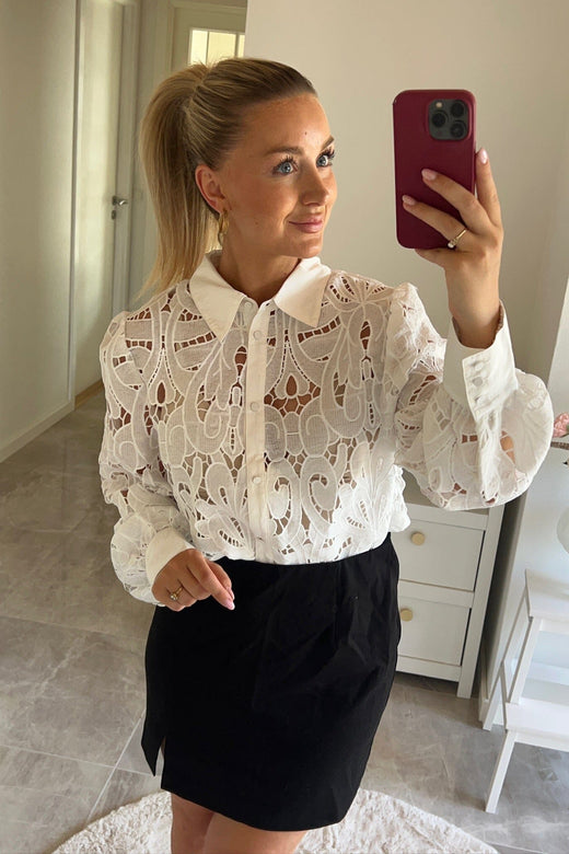 Dear Molly - Birthe Shirt - White Skjorter 