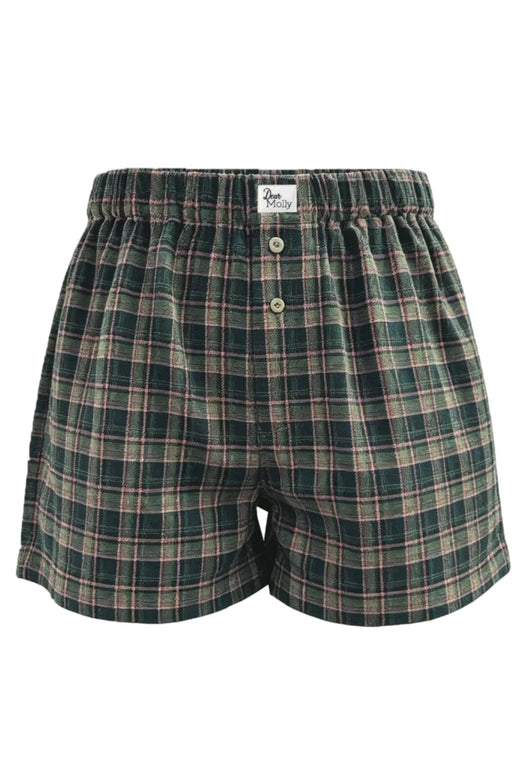 Dear Molly - Grethe Shorts - Pink Green Checker Shorts 
