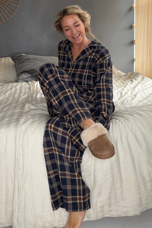Dear Molly - Gurli Pants - Brown Blue Checker Bukser 