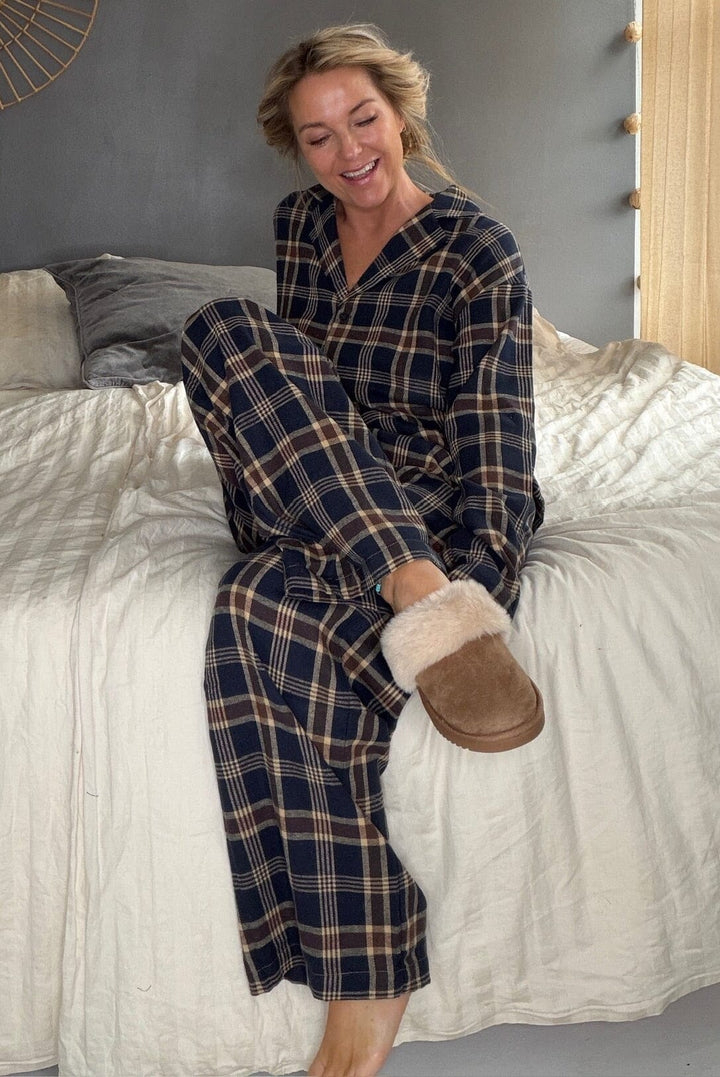 Dear Molly - Gurli Pants - Brown Blue Checker Bukser 