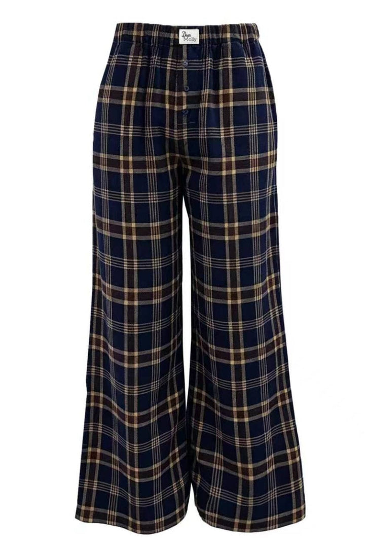 Dear Molly - Gurli Pants - Brown Blue Checker Bukser 