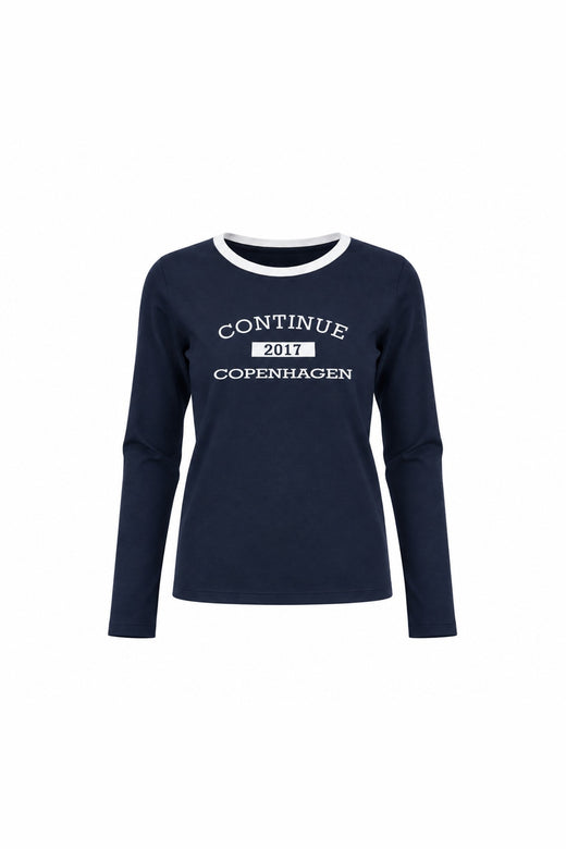 Continue - Dea T Shirt Long Sleve 15341 - Navy Blue
