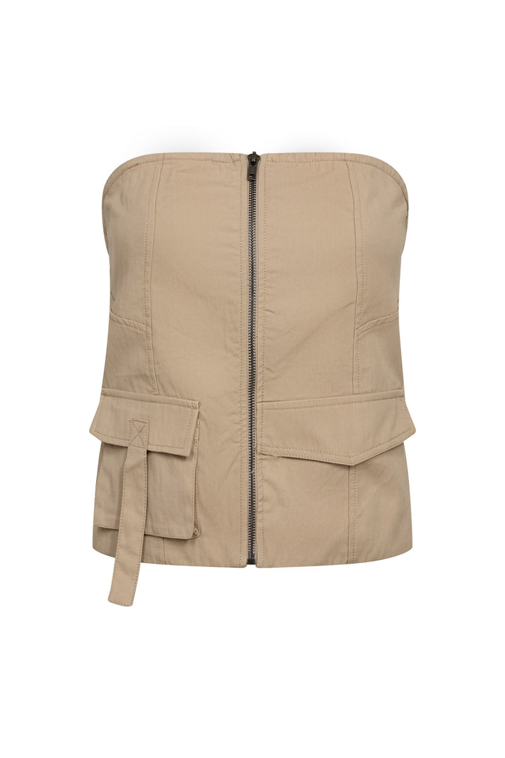 Co´Couture - 45141 Keshacc Zip Tube Top 503957 - 00015 - Bisquit