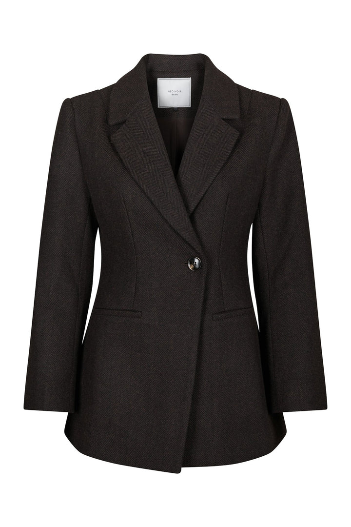 Neo Noir - Bowie Herringbone F Blazer 168544 - 676 - Dark Brown