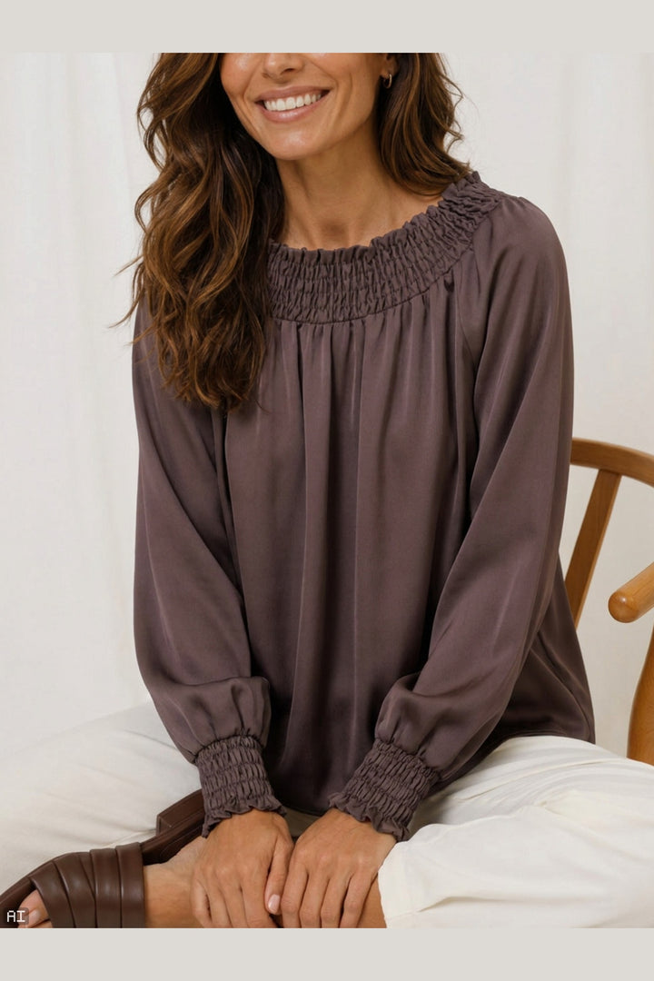 Marta Du Chateau - Mdcverona Blouse 8943P - Coffee