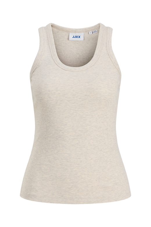Jjxx - Jxfrida Sl U-Neck Top - 5018836 Oatmeal Melange