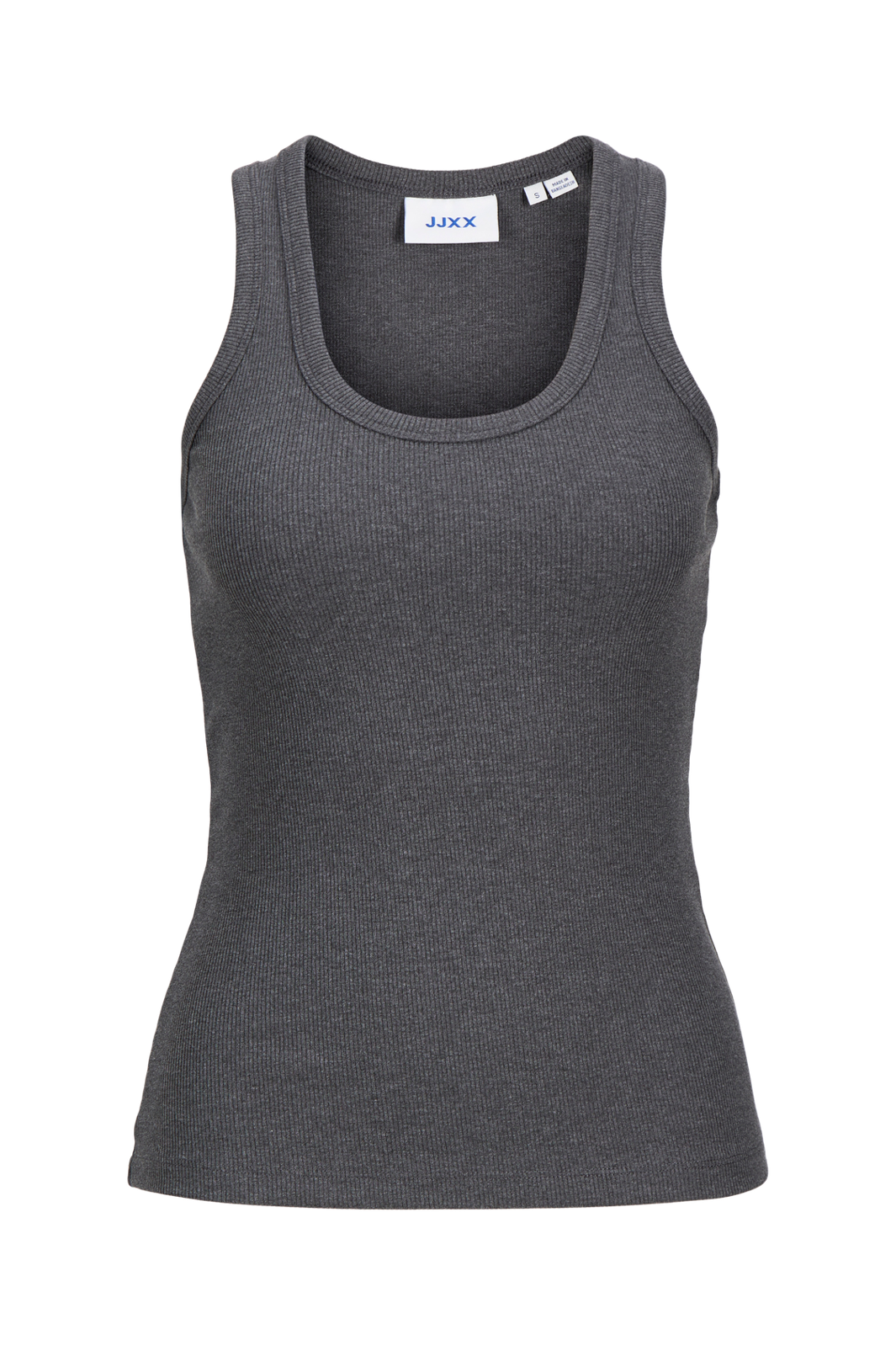 Jjxx - Jxfrida Sl U-Neck Top - 5037762 Dark Grey Melange