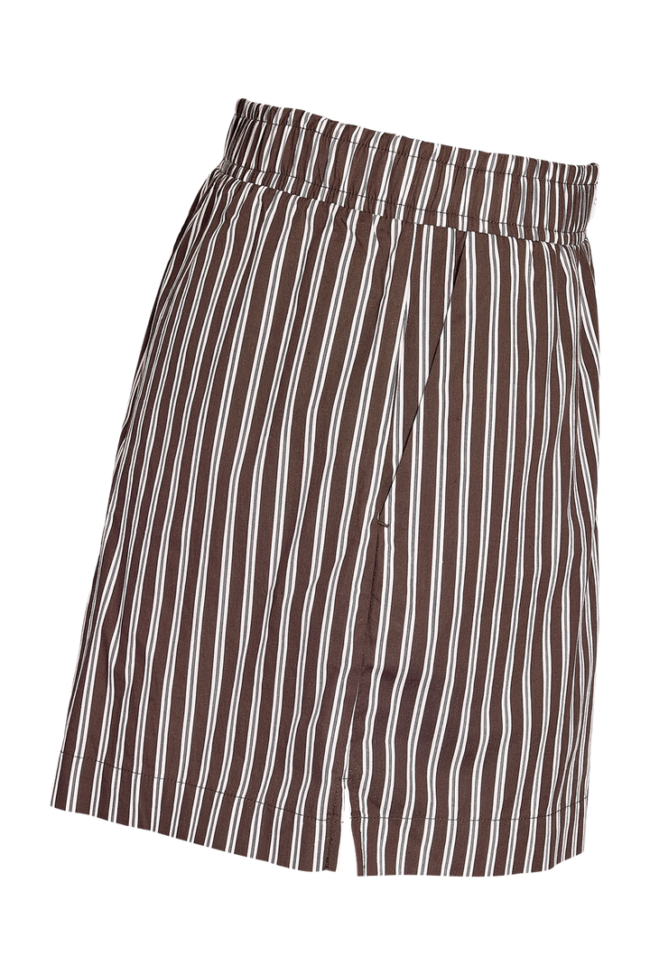 Noisy May - Nmfrida Stripe Shorts - 5191130 Chocolate Brown Birch