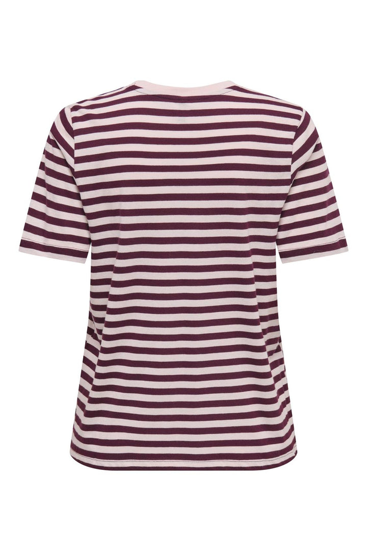 Only - Onlhappy S/S Emb Top - 5204485 Winetasting Pale Lilac (Uni) - Winetasting Emb Heart