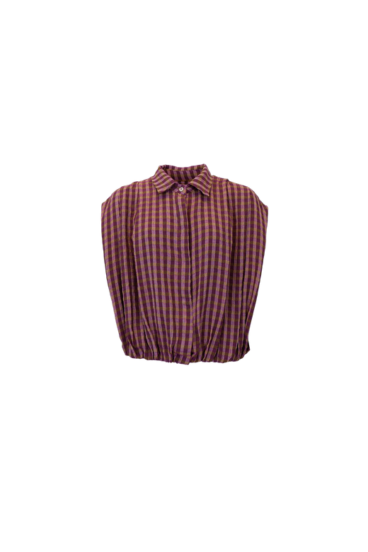 Black Colour - Bcmalle Bomber Blouse 41318 - Violet Check