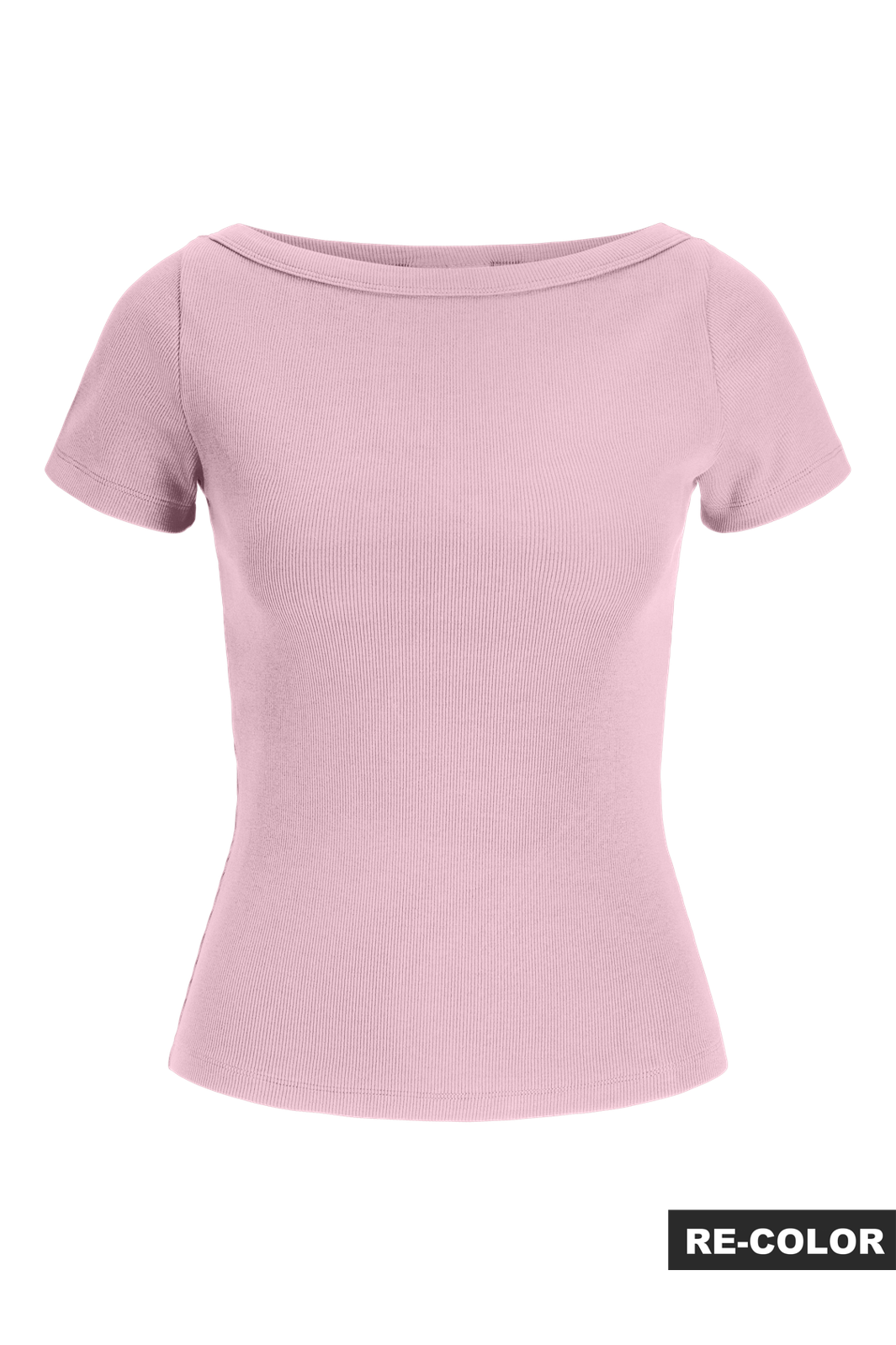 Jjxx - Jxfifi Str Ss Boatneck Tee - 5267248 Parfait Pink