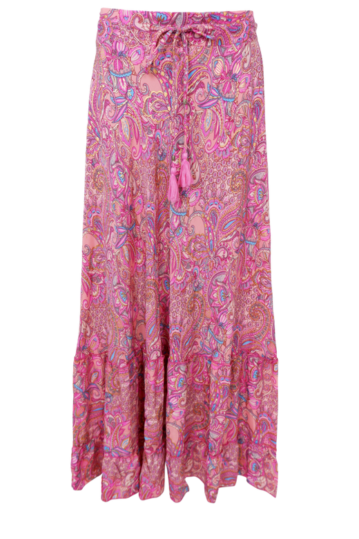 Black Colour - Bcluna Maxi Frill Skirt 39133 - Pink Vibe