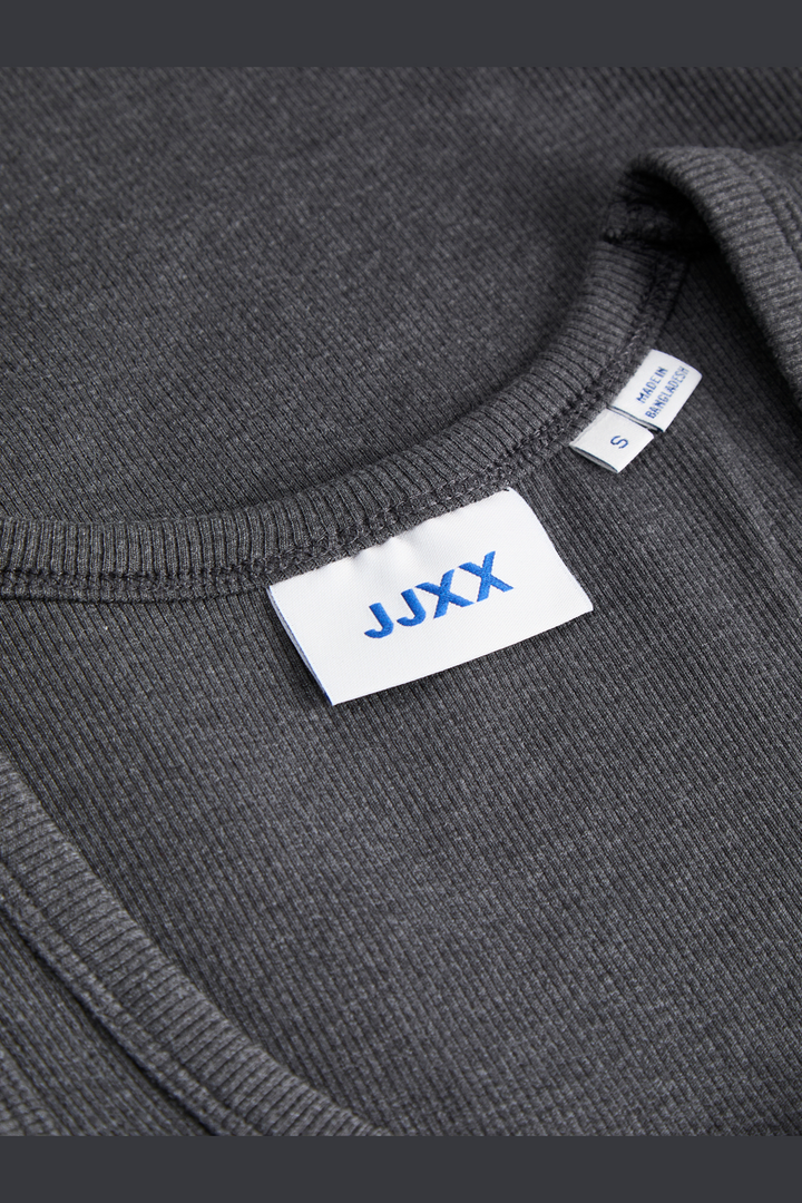 Jjxx - Jxfrida Sl U-Neck Top - 5037762 Dark Grey Melange