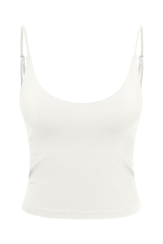 Only - Onlbella Seamless V-Neck Crop Top Acc - 5096416 Cloud Dancer