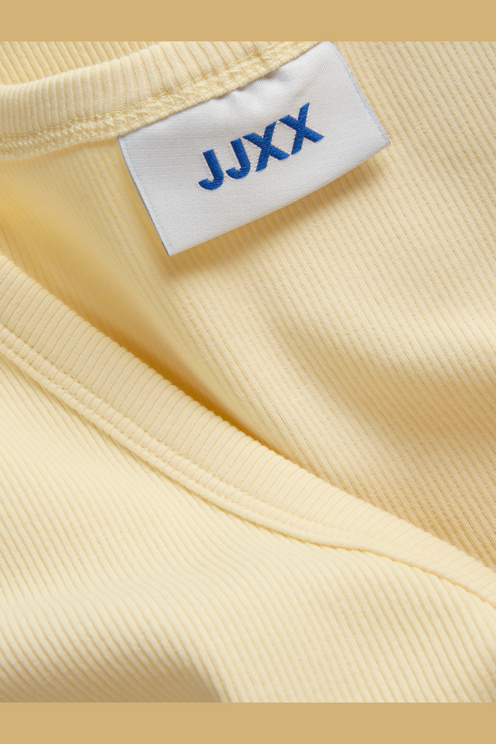 Jjxx - Jxfreya Str Ls V-Neck Top - 5144877 Pastel Yellow