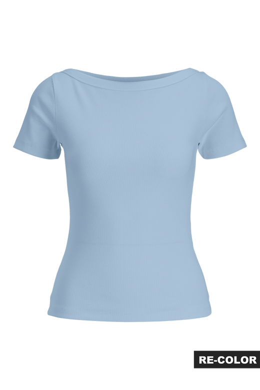 Jjxx - Jxfifi Str Ss Boatneck Tee - 5267247 Skyway